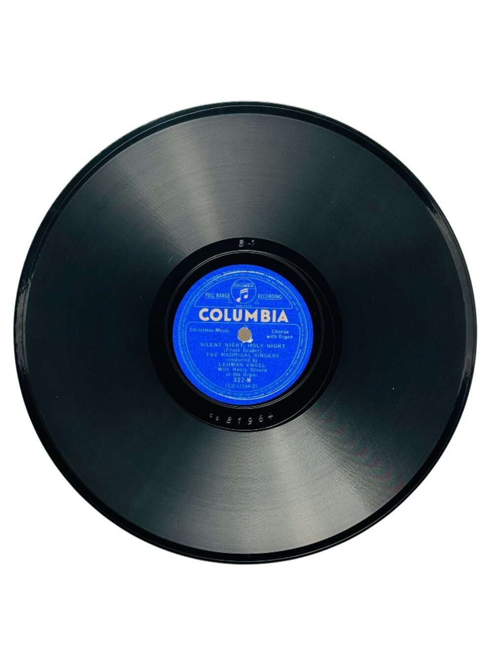 The Madrigal Singers Silent Night Holy Night 78 RPM Shellac Columbia 322-M EX